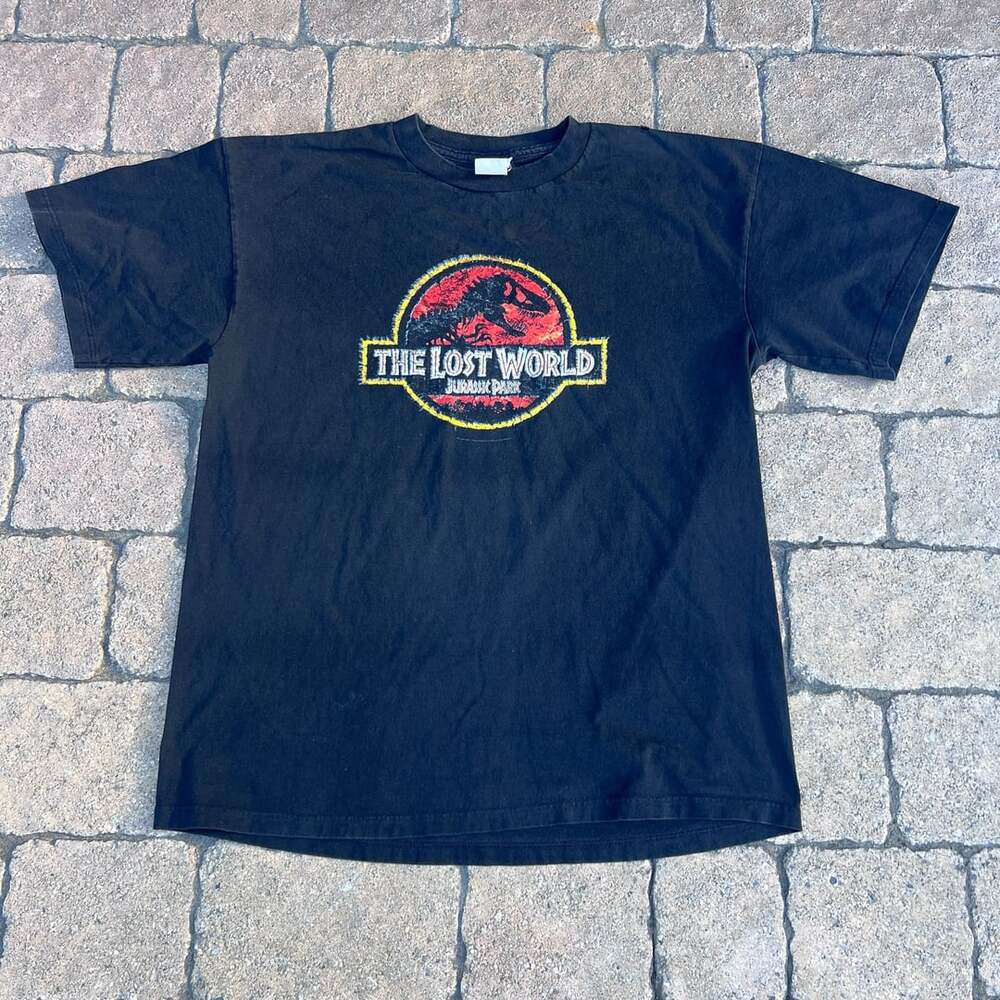 Vintage 1997 Lost World Jurassic Park Movie Promo T-Shirt Made In USA XL
